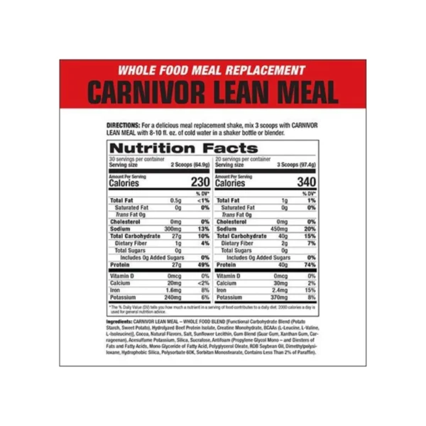 Proteína Carnivor Lean Meal