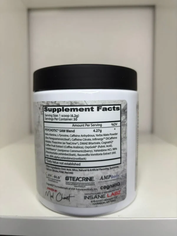 Pre entreno Psycothic SAW 30 Servicios